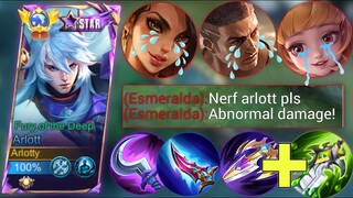 USE THIS BUILD TO COUNTER UNLI SHIELD AND HEAL META HEROES!! | ARLOTT BEST ONE SHOT BUILD - MLBB