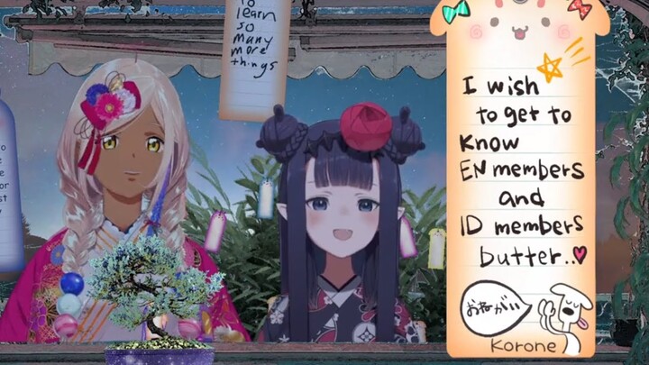 Ina & Sana REACTS to Korone's "BUTTER" WISH