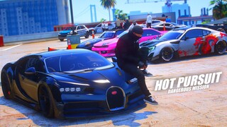 HOT PURSUIT BUGATTI CHIRON ! KITA SEMUA DIKEPUNG POLISI SATU KOTA ! EPIC ESCAPE !!! GTA 5 ROLEPLAY