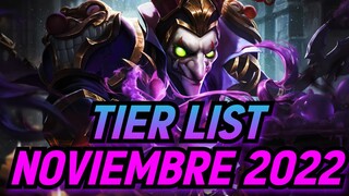 TIER LIST DE NOVIEMBRE 2022 ¡LOS MEJORES HÉROES DE AOV! | Arena of Valor - TiMi Studios | ROV