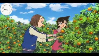 Conan cùng Ran đi thăm vườn cam #anime#schooltime