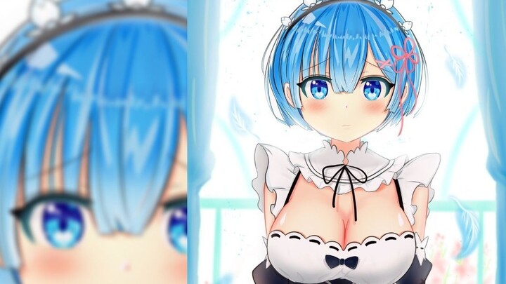 [Wallpaper Animasi] Rem Pemalu sangat lucu!