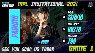 [TAGALOG] SEE YOU SOON VS TODAK GAME 1 | MPL INVITATIONAL | DAY 2 | MPLI