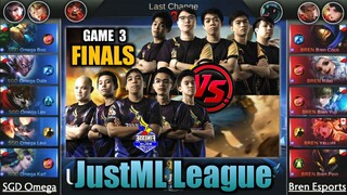 Game3 Bren VS SGD Omega | JustML League Grand Finals