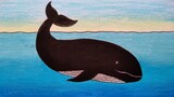 Cara menggambar ikan paus || Belajar menggambar dan mewarnai ikan