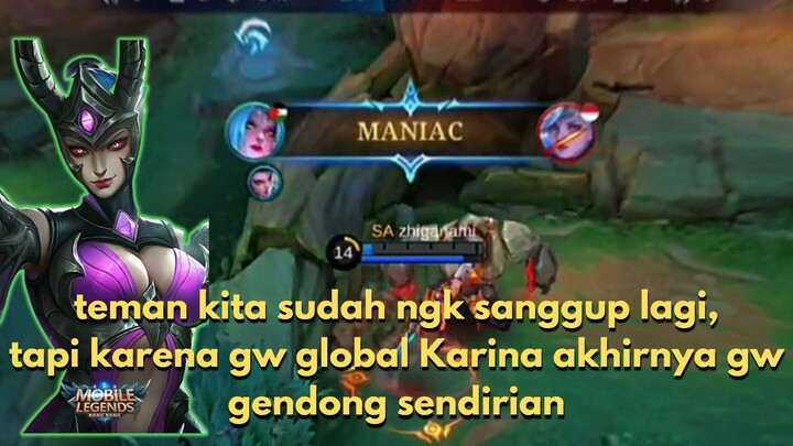gendong sendirian menggunakan Karina global