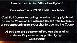 Onzo  course - Chat GPT for Artificial Intelligence download