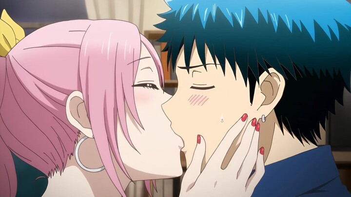 anime kissing booth 😅 | Yamada-kun and the Seven Witches.