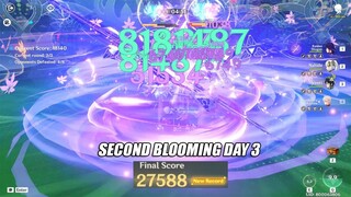 Second Blooming Day 3 : 27588 Score - This is Why Yelan & Kazuha is the Best