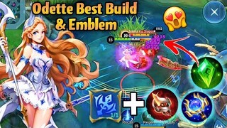 NEW ODETTE BEST BUILD & EMBLEM 2022 | BURST DAMAGE WITH BURN🔥🤯