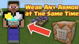 How to wear all the Minecraft Armor at the same time using a Command Block