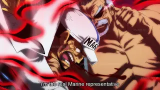 Garp Reveals His Marine Admiral Title! Garp vs Akainu - One Piece