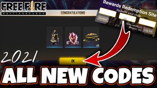 All 9 Free Fire Working CODES Today | Garena FREE FIRE Redeem CODES 2021