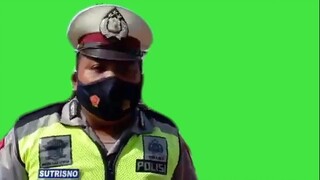 Polisi tetap berhati-hati di jalan green screen