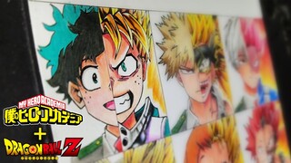 Drawing My Hero Academia in Super Saiyan SSJ Mode | 僕のヒーローアカデミア | diArt