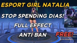 ESPORT GIRL NATALIA SKIN SCRIPT MOBILE LEGENDS
