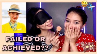 BLINDFOLDED FLIGHT ATTENDANT MAKE UP CHALLENGE (unexpected outcome!) | FA Shaine Buhat