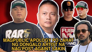 ABADDON MAY MENSAHE KAY ANDREW E. AT GUSTONG MAG'PUBLIC APOLOGY ANG ILANG DONGALO ARTIST SA KANYA