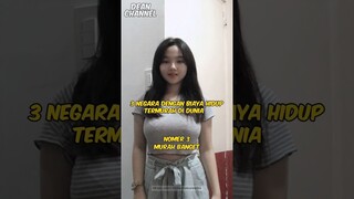 3 Negara Dengan Biaya Hidup Termurah Di Dunia (Nomer 3 Murah Banget) #shorts