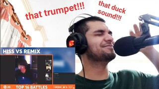 HISS VS REMIX | GRAND BEATBOX BATTLE ONLINE | solo top 16 REACTION
