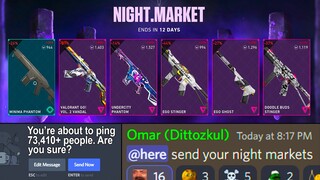 I told 70,000 Players to send me their Night Markets