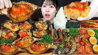 ASMR MUKBANG| 밥도둑 장특집🦀 직접 만든 간장게장 새우장 연어장 먹방 & 레시피 KOREAN POPULAR FOOD EATING