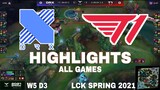 Highlight DRX vs T1 (All Game) LCK Mùa Xuân 2021 | LCK Spring 2021 | DragonX vs T1