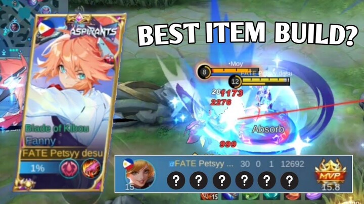 BEST ITEM BUILD FOR AGGRESSIVE FANNY | FANNY GAMEPLAY