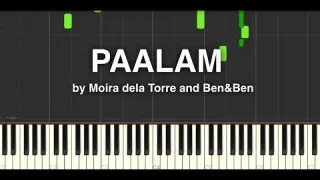 Paalam by Moira dela Torre and Ben&Ben (Piano Synthesia Tutorial - Intermediate) with music sheet
