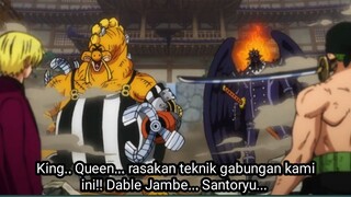 ONE PIECE EPISODE 1046 SUB INDONESIA TERBARU - AKHIRNYA! TEKNIK GABUNGAN ZORO & SANJI (ALUR CERITA)