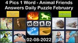 4 Pics 1 Word - Animal Friends - 08 February 2022 - Answer Daily Puzzle + Bonus Puzzle
