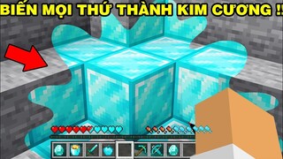 Mình Đã Thử Thách Sinh Tồn | Trong Thế Giới Biến Mọi Thứ Thành Kim Cương | TRONG MINECRAFT PE..!!