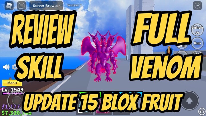 roblox/showcase trái ác quỷ venom trong blox fruit update 15