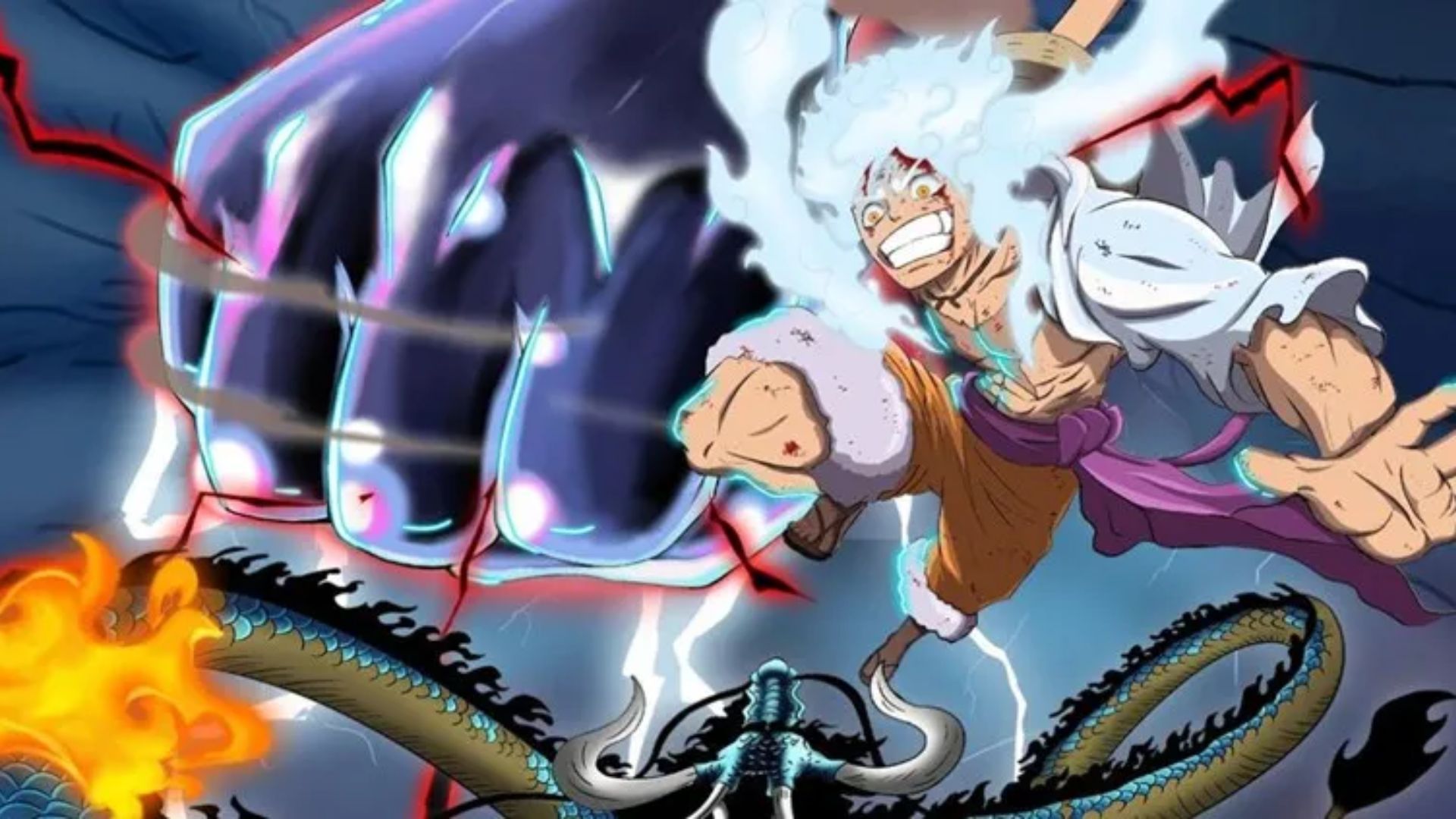 One Piece: Với Gear 5 và thức tỉnh, những cú chùy uy lực của Kaido vô dụng  trước Luffy