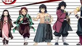 [ Demon Slayer ] Height comparison of all Demon Slayer members! It would be perfect if the eldest br