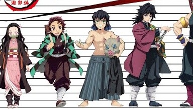 [ Kimetsu no Yaiba ] Perbandingan tinggi seluruh anggota Tim Pembunuh Iblis! Akan sempurna jika kaka