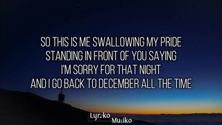 Back to December music with lyrics- taylor swift -CTTO