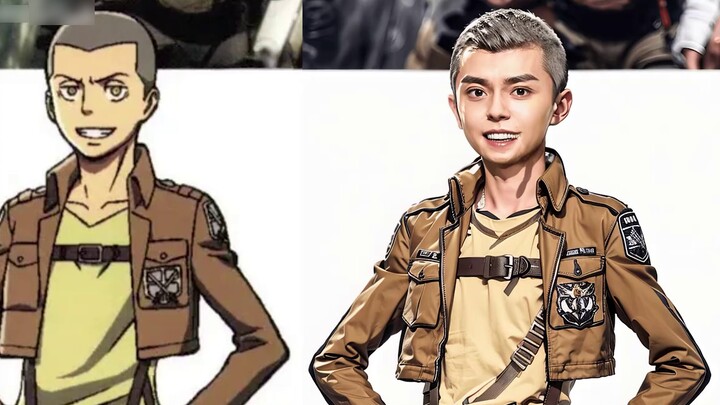 Versi live-action "Attack on Titan" [dihasilkan AI]