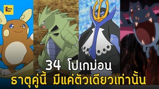 โปเกม่อนธาตุคู่ที่มีแค่แบบเดียวในโลก I Pokemon