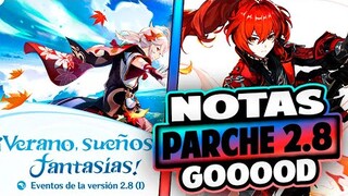 NOTAS DEL PARCHE 2.8, EN 24 HORAS TENDREMOS TODO ESTO | Abismo, eventos... | Genshin Impact Español