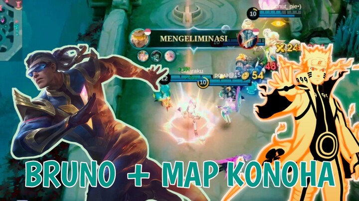 Bruno di Map Konoha bisa bikin damage tambahan⁉️