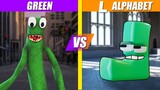 Green (Rainbow Friends) vs L (Alphabet Lore) | SPORE