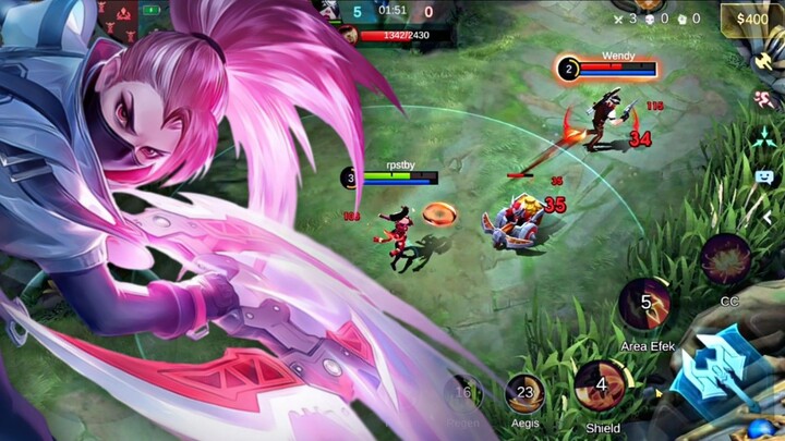 RATAKAN LAWAN DENGAN HERO HANABI