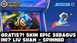SKIN EPIC SEBAGUS INI GRATIS?! 😱 REVIEW SKIN LIU SHAN "SPINNER" | HONOR OF KINGS