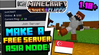 How To Make Your Own Server In MCPE For FREE 24/7! | Asia Node Always Online Server Hosting 1.18+
