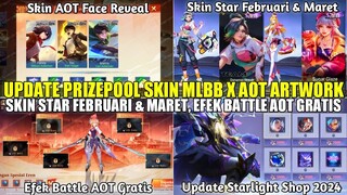 UPDATE PRIZEPOOL EVENT MLBB X AOT! SKIN STARLIGHT FEBRUARI & MARET 2024 | SKIN COLLECTOR TERBARU