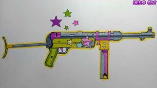 FREE FIRE Vẽ MP40 Năm Mới Thật Chi Tiết