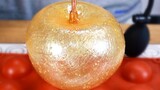 Making an apple-shaped candy