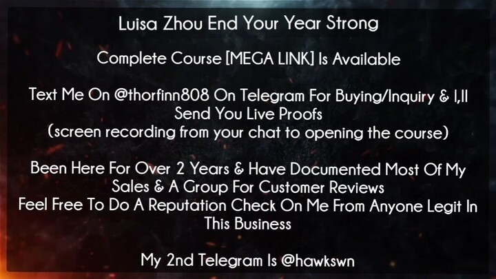Luisa Zhou End Your Year Strong Course download