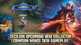 Cecilion Upcoming New Collector Skin | Crimson Wings Gameplay | Mobile Legends: Bang Bang